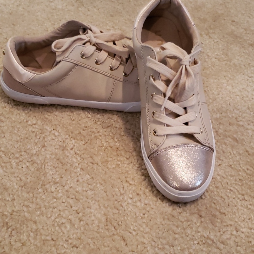 Gold and tan Shoe
